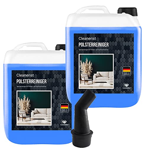 2 x 5 litri di detergente concentrato per tutte le pistole di pulizia per interni auto, detergente per tappezzeria, rubinetto incluso