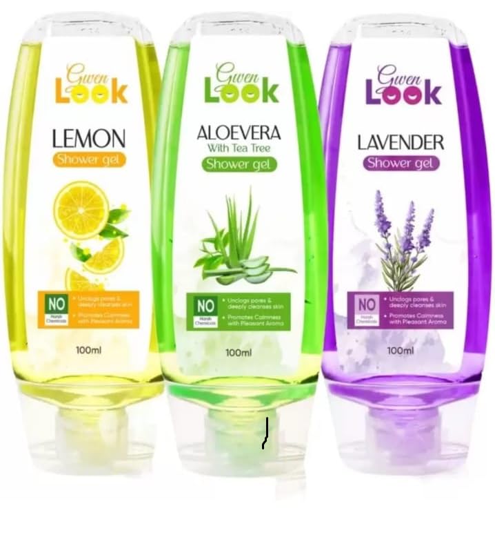Image of Glowhouse Shower Gel Body Wash Goodness Of Lemon ALoevera And Lavender For Soft Glowing Skin 100ml Pack of 3