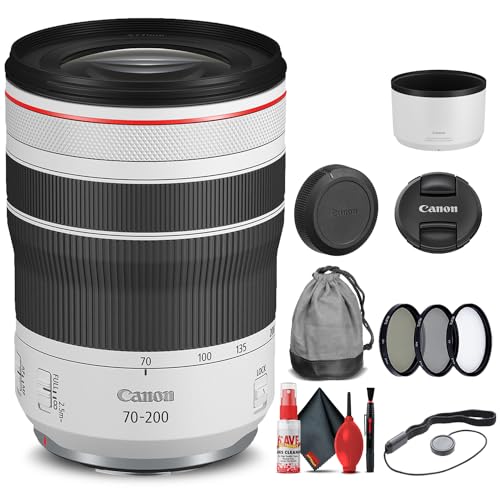 Canon RF 70-200mm f/4L is USM Lens (4318C002) + Filter Kit + Cap Keeper + Cleaning Kit + More (Renewed)