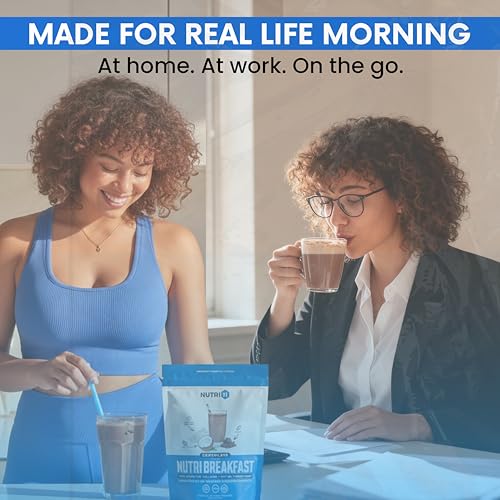 Image of Nutri11 NutriBreakfast by Nutrillermo /Keto Protein Collagen Powder with MCT Oil /MCT Oil Powder /Keto Collagen Peptides with Grass-Fed Bovine Collagen Type I & III (15.9, Chocolate)