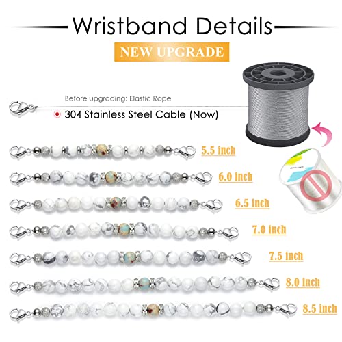 Medical Alert Bracelets for Women Men, Personalized Custom Medical ID Bracelet, 7 Chakras Beaded Emergency Medic Alert ID Bracelet, Free Engraving3