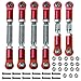 Vgoohobby Metal Turnbuckles Rod Camber Links Steering Linkage Tie Rods Pull Rod Compatible with Arrma Granite 4X4 Senton 4X4 Mega550 1/10 RC Car (Red)