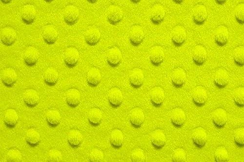 Minky Dimple Dot Fur Fabric, by The Yard (Yellow)