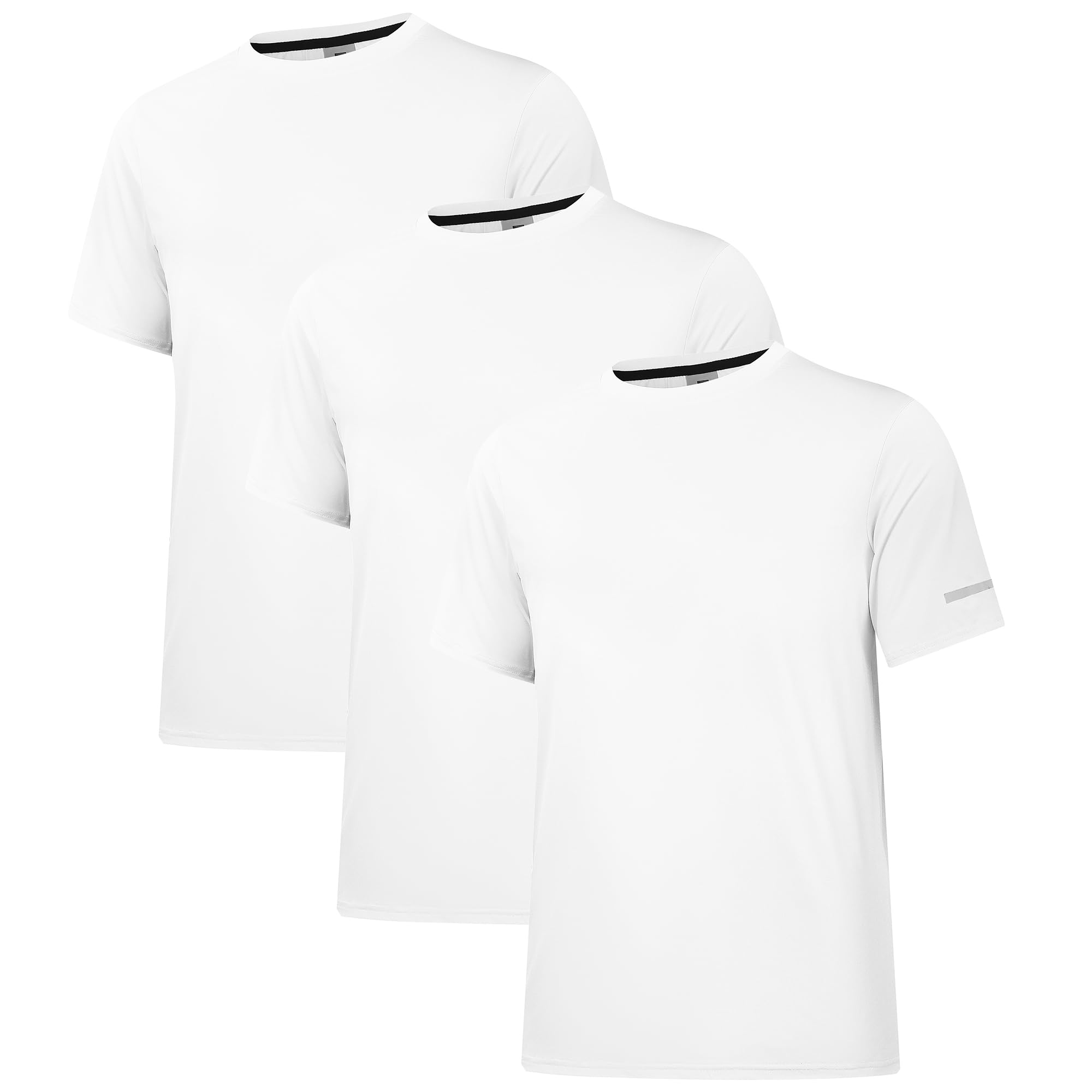 Herren Rash Guard UPF 50+ Sonnenschutz Kurz-/Langarm-T-Shirts Leichtes, schnell trocknendes UV-Schwimm-Shirt