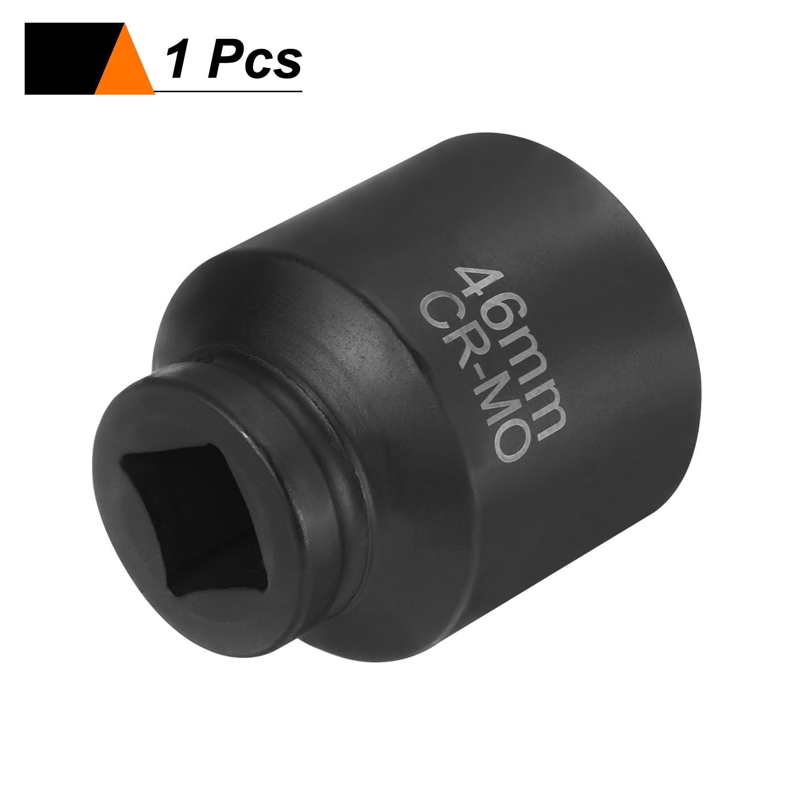 sourcing map 3 llaves de vaso cuadradas de 4 puntos de 1 pulgada, 46 mm, llave de impacto cuadrada métrica CR-MO, herramienta de manga neumática estándar para reparación de automóviles, mantenimiento