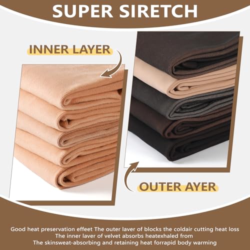 DancMolly Fleece Lined Tights Women Plus Size Fake Translucent Warm Thick Thermal Legging High Waisted Winter Sheer Pantyhose4