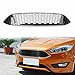 Artudatech Auto Kühlergrill Black+Chrome Front Stoßstange Hood Honeycomb Mesh Grill Kühlergrill Passend für Ford Focus 2015-2016
