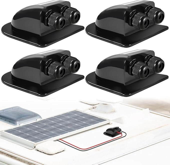 4 Passe-câbles, Clips De 100 Mm De Diamètre, Passe-câbles Ronds En Nylon Pour Cables De Bureau Noirs 90377950