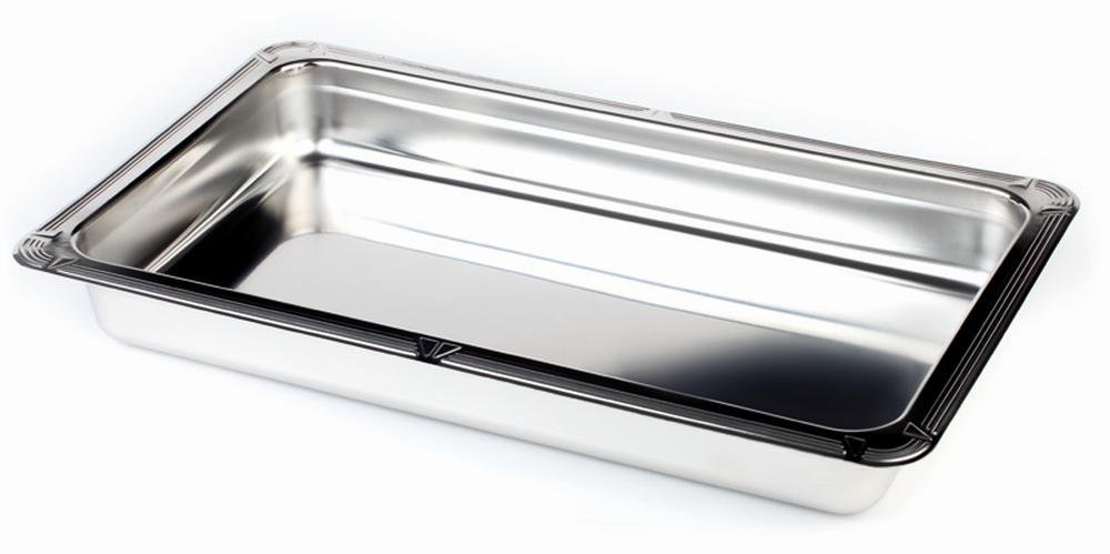 APS 11020 contenedor / tazón -ProfiLine-, GN 1/1 - 53 x 32,5 cm, 2 cm de altura, 1,7 litros, apilables, de acero inoxidable 18/10, paquete de 5