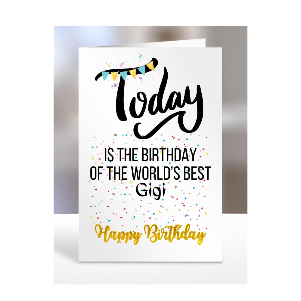 MIPOMALL The Worlds Best Gigi, men, women, him, her, gifts or presents, happy birthday, funny, joke, silly, A5-214_95 โ image 1