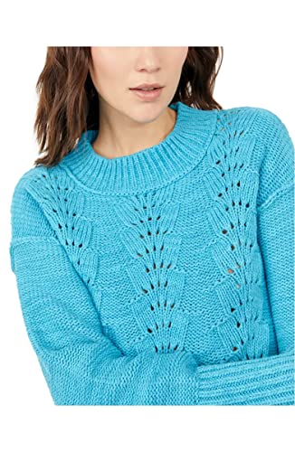 Free People Women's Bell Song Pullover, Teal, MD4