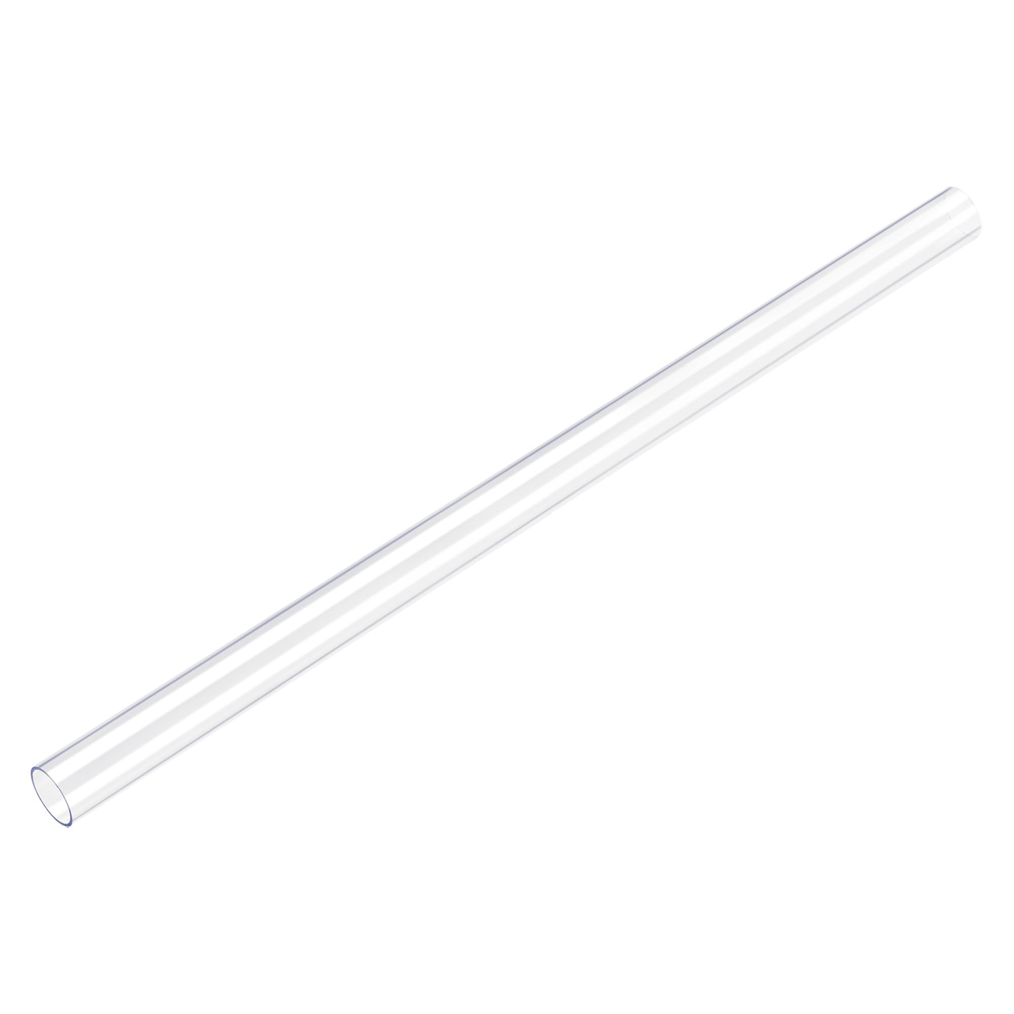 uxcell Rigid Round Clear Tubing 12mm(15/32'') ID x 13mm(1/2'') OD x 1Ft Length Plastic Tube