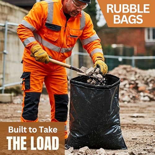 Rubble Sacks Heavy Duty-Rubble Bags Extra Strong 125 Micron-Heavy Duty Garden Waste Bags 20 x 30 inch 100kg Load. Highly Tear Resistant for Construction, Household, Timber and Gravel (5) 3 Rubble Sacks Heavy Duty-Rubble Bags Extra Strong 125 Micron-Heavy Duty Garden Waste Bags 20 x 30 inch 100kg Load. Highly Tear Resistant for Construction, Household, Timber and Gravel (5) - Image 3