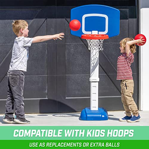 Image of GoSports 6 Inch Replacement Balls for Little Tikes, Tot Shot, and Other Children's Basketball Hoops - Soft 3 Pack Toddler Basketballs with Pump