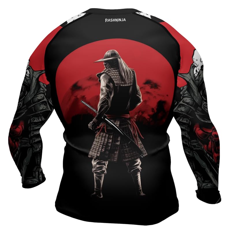 Samurai MMA Compression Rash Guard Shirt Men’s Long Sleeve Baselayer Skin Performance Shirts for BJJ Training3