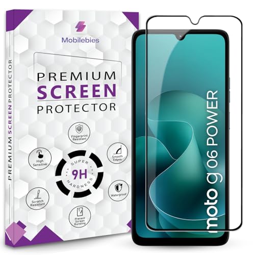 Image of Premium Tempered Glass Screen Protector Guard For Moto G06 Power /Moto G06 (6.88 Inch, Pack of 1) | Edge to Edge Coverage With Easy to installation kit