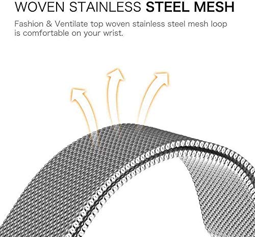 Image of Magnetic Milanese Metal Chain Watch Band - Adjustable Loop Strap | Compatible With Noisefit Endure Watch Only
