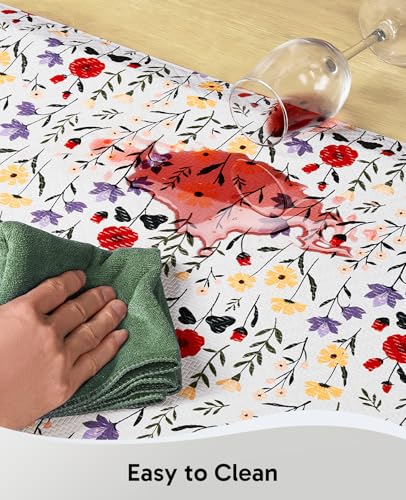 Image of Ophanie Kitchen Mats for Floor, 3 /4 inch Thick, 20x48 Anti Fatigue Cushioned Mat, Kitchen Rugs, Waterproof, Comfort Ergonomic Standing Mat for Office, Home, Sink, White Flower Non-Slip Ridged Bottom