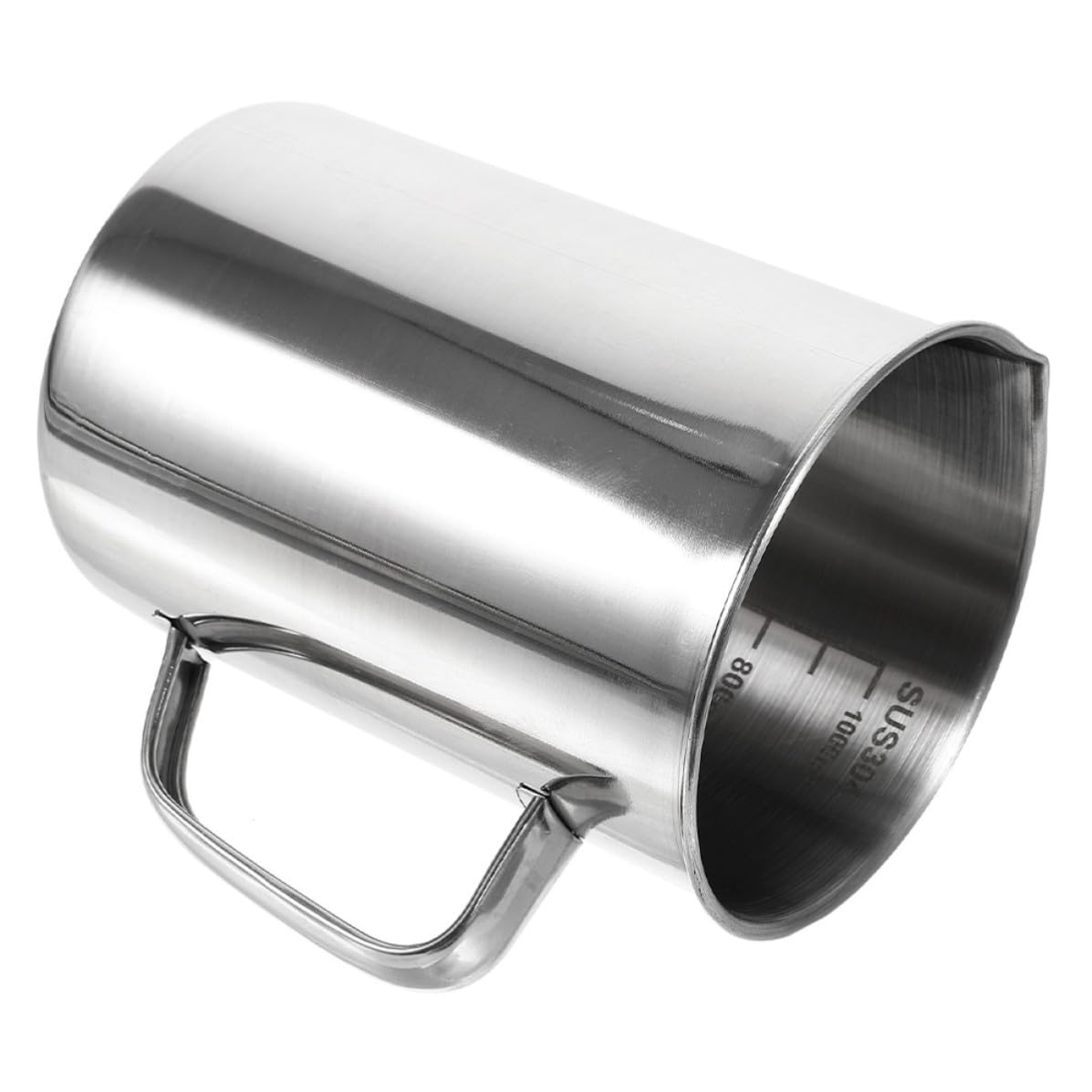 Taza medidora de acero inoxidable duradera y resistente de 2000ml para hospitales