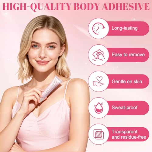 Miniatura 5 de Pegamento Para Tela, Rollo En La Cuerpo Adhesivo, Pegamento Adhesivo Para Cuerpo Para Ropa Y Piel, Medias De Compresión, Pantis, Ligas, Faldas, Compacto Y Portátil, 20ml