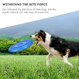 WOONEKY Hundescheibe Wurfscheibe Aus Robustem Kunststoff Mittelgroß Blau Welpenspielzeug Für Apportier Und Trainingsspiele Beschäftigungsspielzeug Für Welpen Und Hunde