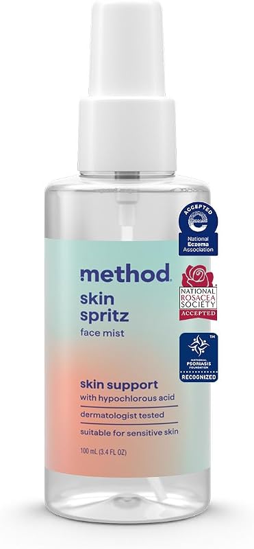 Bruma facial Method com ácido hipocloroso, tamanho para viagem, 100 mL