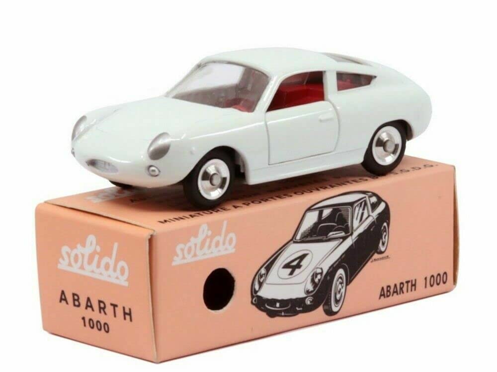 OPO 10 - Collection miniature car 1/43 Solido, reproduction compatible for FIAT ABARTH 1000 WHITE - 1241
