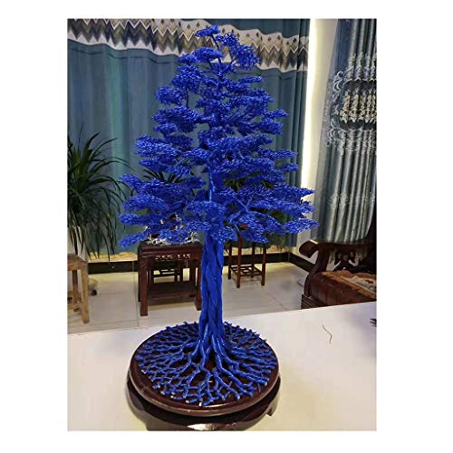 QWERTY Home Bonsai Trees，Artificial Potted Plant Crafts，Feng Shui Auspicious Tree，Home Good Luck Decoration For House-Warming, Birthdays Or Anniversaries Emulate Bonsai Simulation