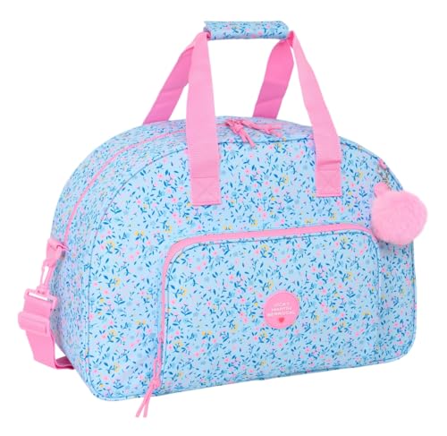 Sac de sport Safta Paraíso bleu et rose clair taille M pour enfants