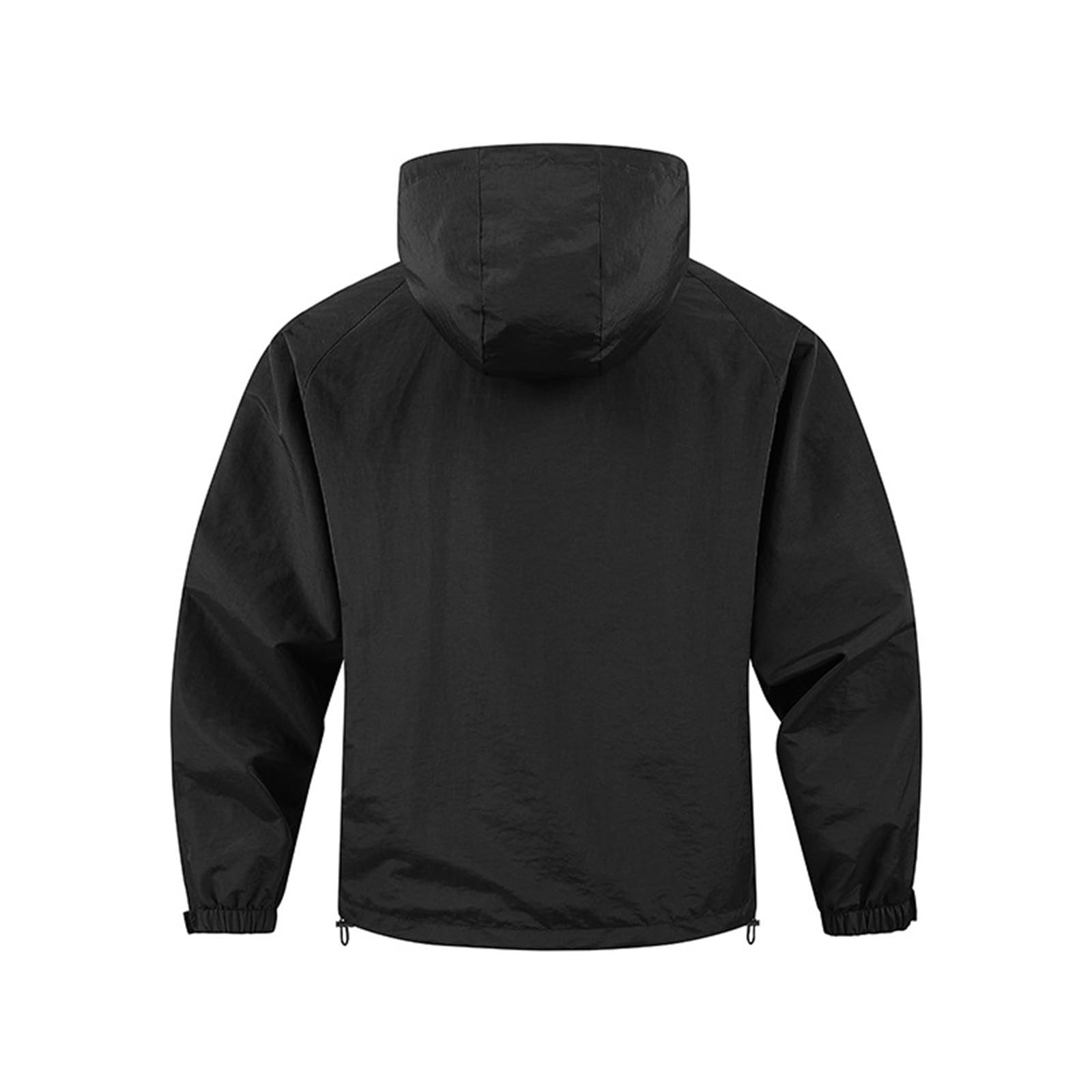 Windbreaker Herren Wasserdicht Cargo Schlupfjacke Kapuze Sportliche Übergangsjacke Winddicht Regenschutz Wandern Freizeitbekleidung Oberteil