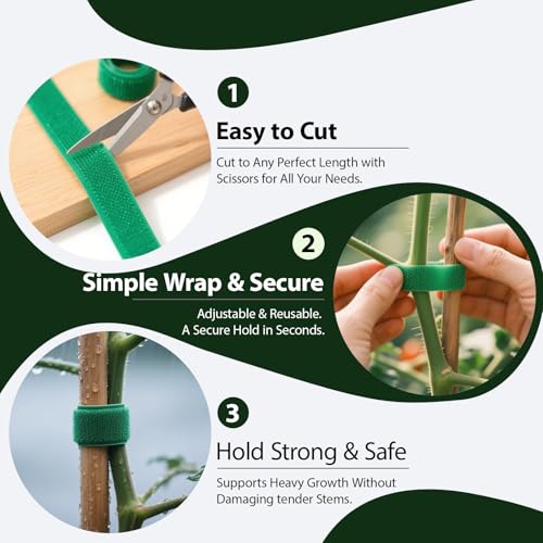 4 rolls de cintas ajustables para plantas de jardín miniatura 6
