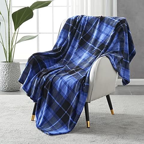 SOCHOW All Season Plaid Fleece Blanket Cover
