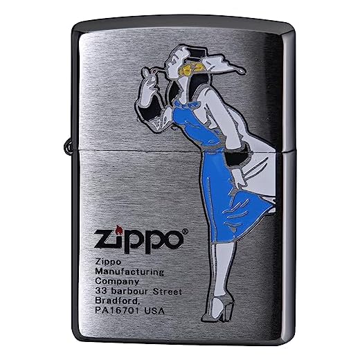 ウィンディーガール 【Zippo社純正 フリント入り特製ボックス付き】 (ブルー)