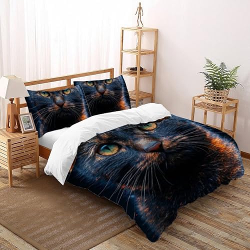 Housse de couette 200x200cm animaux lit double microfine imprimé 3D - 2