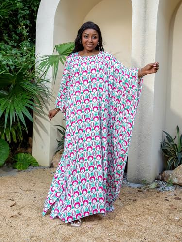 KINIKO Plus Size Kaftan Dresses for Women Caftan Bathing Suit Cover Up Casual Maxi Beach Loungewear Kimono2