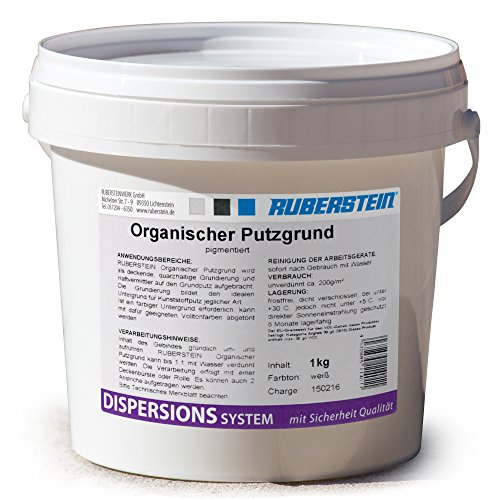 Preisvergleich Produktbild Ruberstein® organischer Putzgrund, weiß, 1kg gebrauchsfertig im Eimer