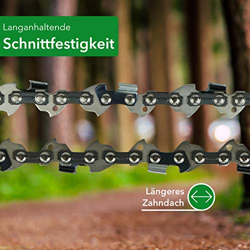 Foto von SWS Forst GmbH Sägekette mit Halbmeißelzahn - 84 Treibglieder - geringer Materialverschleiß - hohe Lebensdauer - gehärteter Nietflansch - spezielles Stanzverfahren - perfekt für jede Forstarbeit