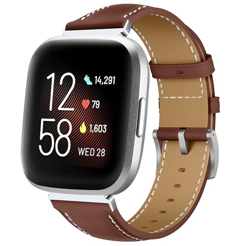 KoGiio Strap Compatible with Fitbit Versa 2/ Fitbit Versa Strap, PU Leather Adjustable Watch Band