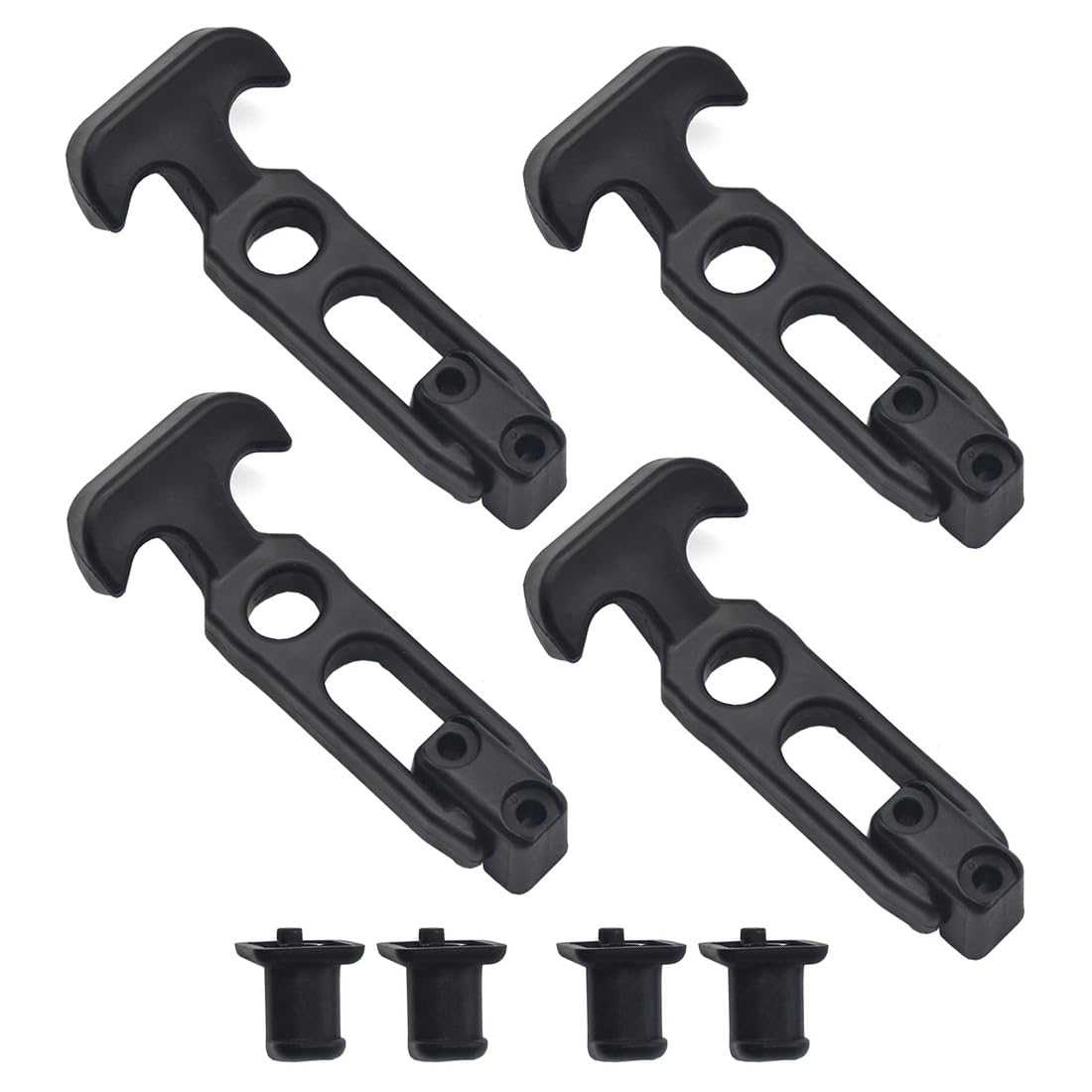4Pcs Rubber Latches Flexible T Handle Draw Latch,Cooler Parts Cooler Latches Replacement Rubber Flexible T-Handle Draw Latches for Tool Box Cooler Golf Cart (Small)