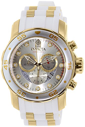 [�C���r�N�^] Invicta �r���v Pro Diver Chronograph Silver Dial White Polyurethane Gold-plated Men's Watch �����Y 20291 [���s�A���i]