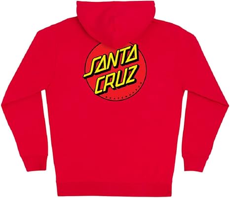 Amazon.com: SANTA CRUZ Men's Zip Up Hooded Sweatshirt Classic Dot Skate Zip  Up Sweatshirt - Black, Size: Small : Clothing, Shoes u0026 Jewelry