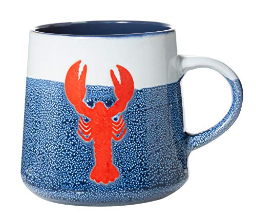 Taza artesanal Cape Shore Stoneware 16oz diseño langosta miniatura 1