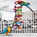 Deloky Bird Block Knots Tearing Toy- 19.7 inch Multicolored Natural Wooden Parrot Chewing Toy Suggested for Macaws cokatoos, African Grey and a Variety of Amazon Parrots. (Large Size)