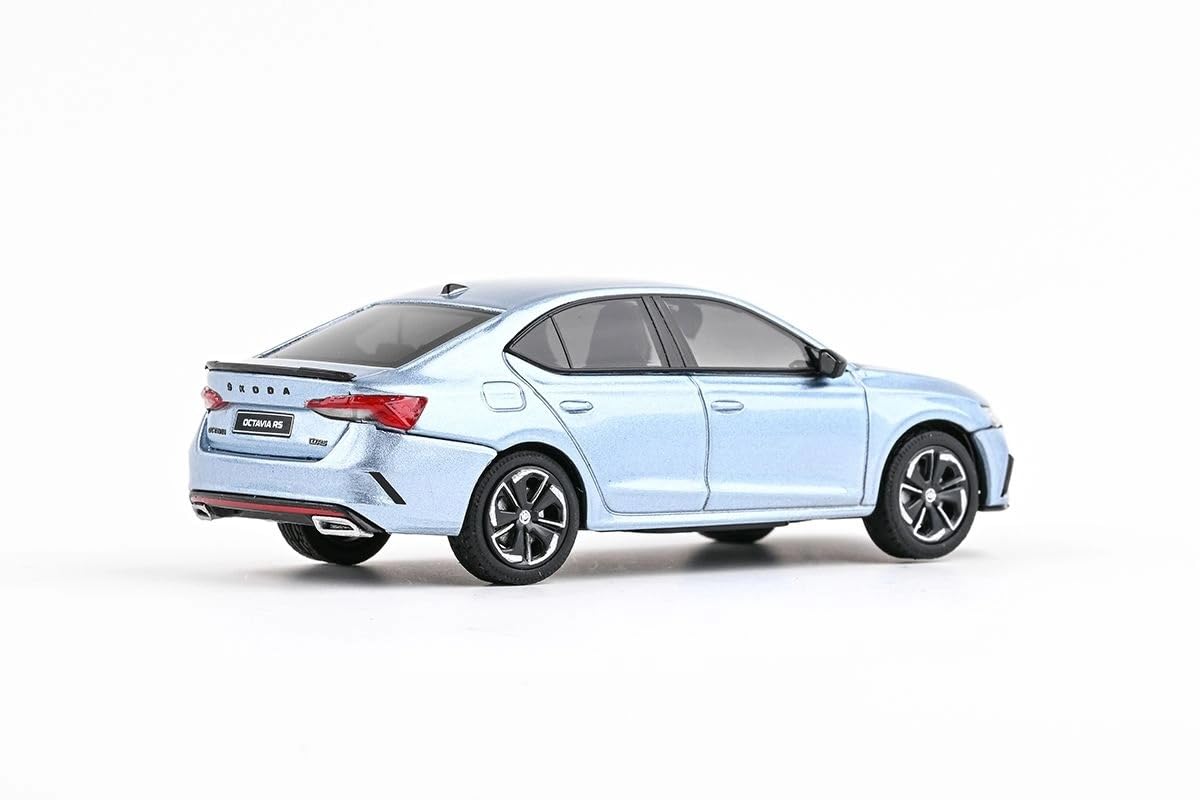Skoda Octavia IV RS (2020) 1:43 Diecast metalowy model samochodu, wierny model kolekcjonerski i samochód zabawkowy dla dzieci i dorosłych, miniaturowy pojazd jako prezent – niebieski rekin