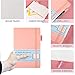 Beinushor A5 Notebook Ruled, Hard Cover Ruled Journal with Premium 100 GSM Thick Paper, Inner Pocket, Pen Loop, Elastic Banded, Faux Leather Cover, 192 Pages, 14.5X21.3 cm (Pink)