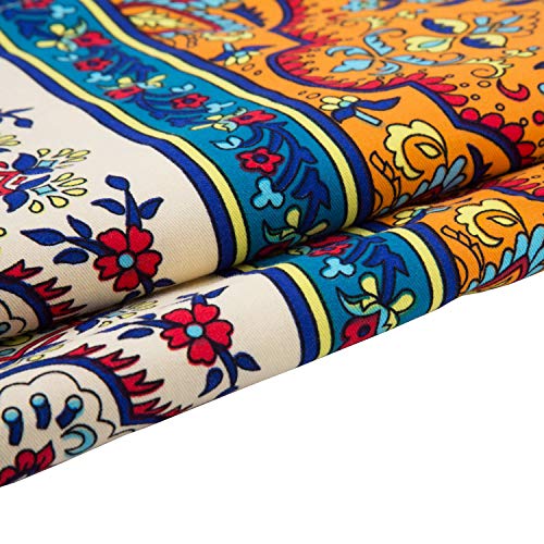 HNNSI Exotic Striped Bohemia Pillow Shams Queen Size 2 Pieces,100% Brushed Cotton Thick Boho Pillow Cases Bohemian Pillow Covers,19" x 29"