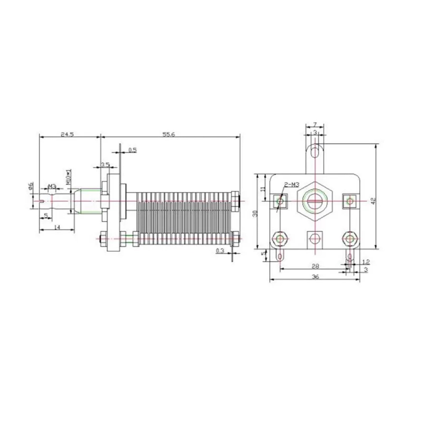 CW1-270P Condensatore ceramico singolo for antenna a loop piccolo Condensatore variabile ad aria ad alta tensione, 10-270pF Efficienza