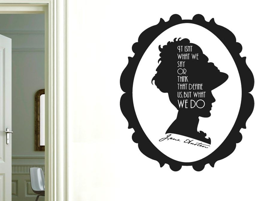 Jane Austen It Isnt What We Say Or Think That Define Us Wall Stickers - Large (Height 66cm x Width 57cm) Shiny Gold