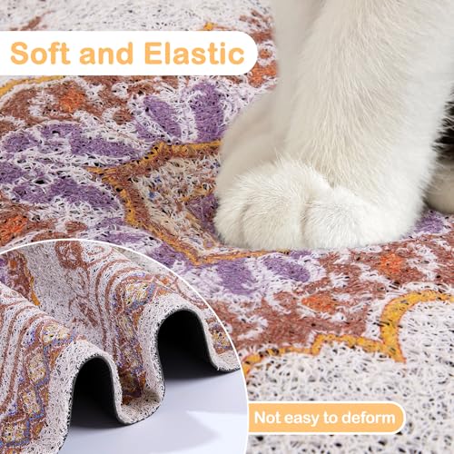 Tapis de litière pour chat et de nourriture imperméable Glittme pour studio