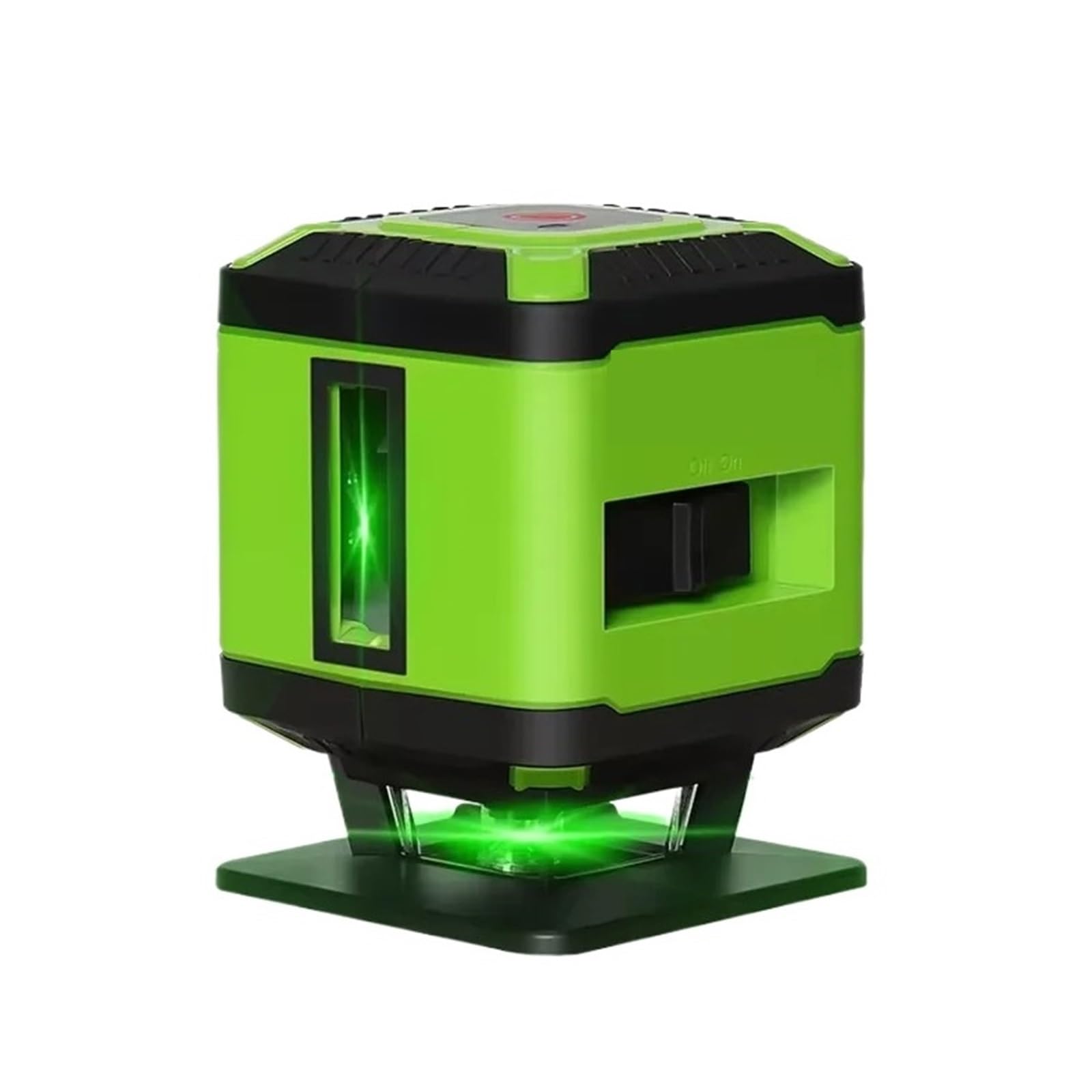 medidor de Distancia láser, Nivel Láser De Piso Rayo Verde, Herramienta Línea Cruzada Autonivelante 360 ​​° para Colocación Azulejos Cuadrados con Base FL360G